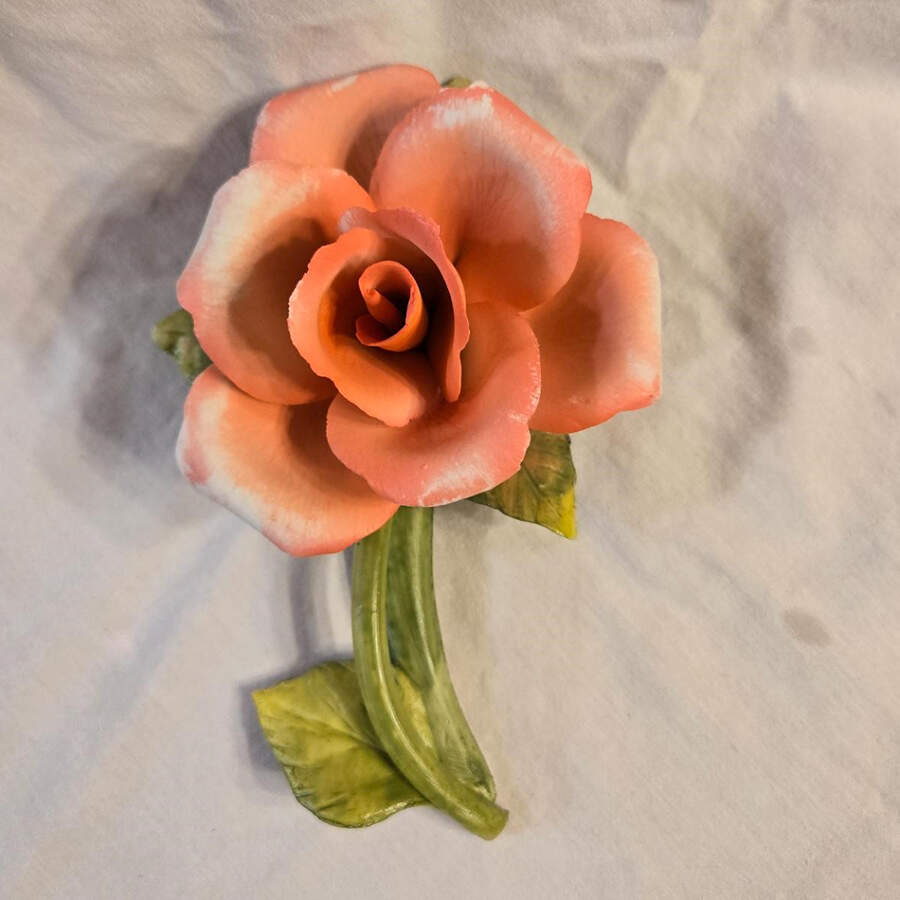 Capodimonte Flowers Pink Rose - No Box by Napoleon-1