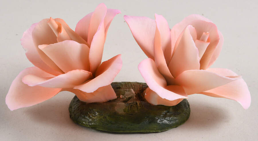 Capodimonte Flowers Double Pink Roses - No Box by Napoleon-1