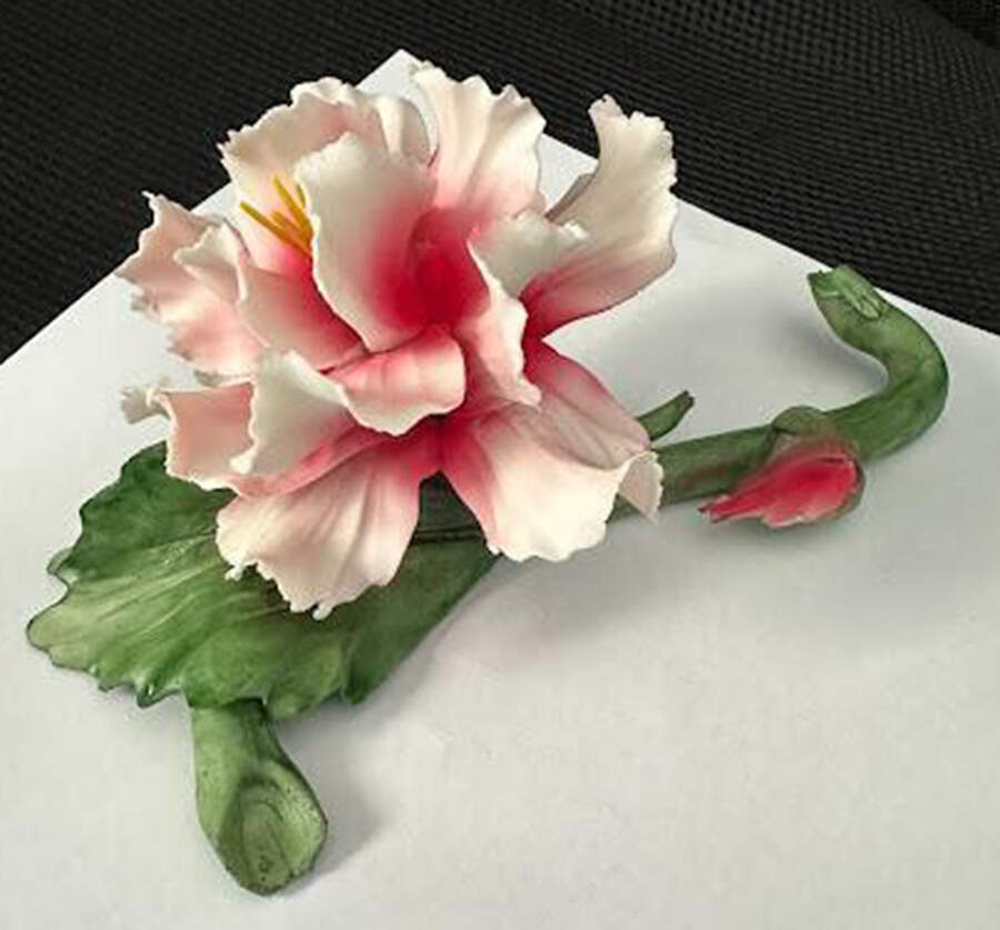Capodimonte Flowers Pink And White Orchid - No Box by Napoleon-1