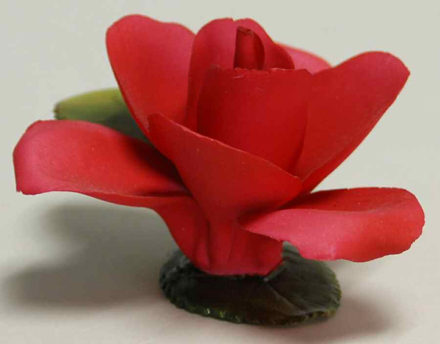 Capodimonte Flowers Single Rose-Imperial Red - No Box by Napoleon-1