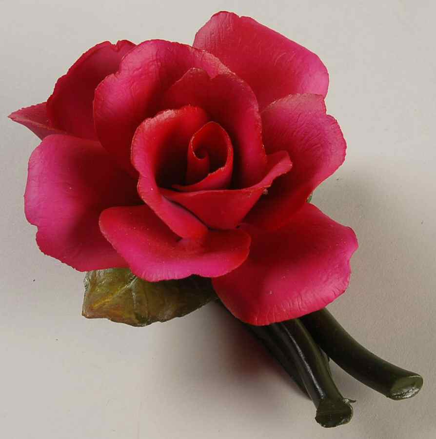 Capodimonte Flowers Fuschia Rose - No Box by Napoleon-1