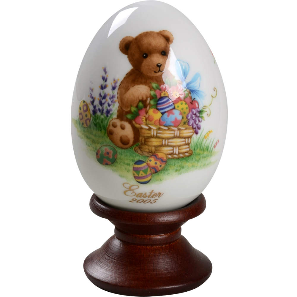Noritake Easter Egg Teddy Bear With Easter Basket - Boxed by Noritake-1