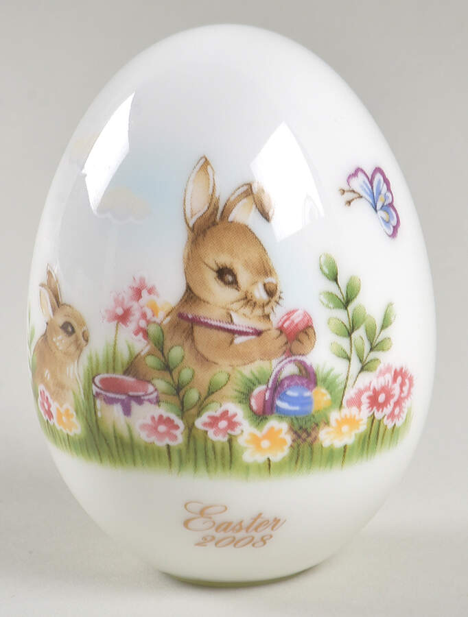 Noritake Easter Egg Bunny Painting Eggs Without Stand - No Box by Noritake-1