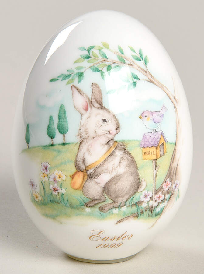 Noritake Easter Egg Easter Bunny Mailman-Without Stand - No Box by Noritake-1