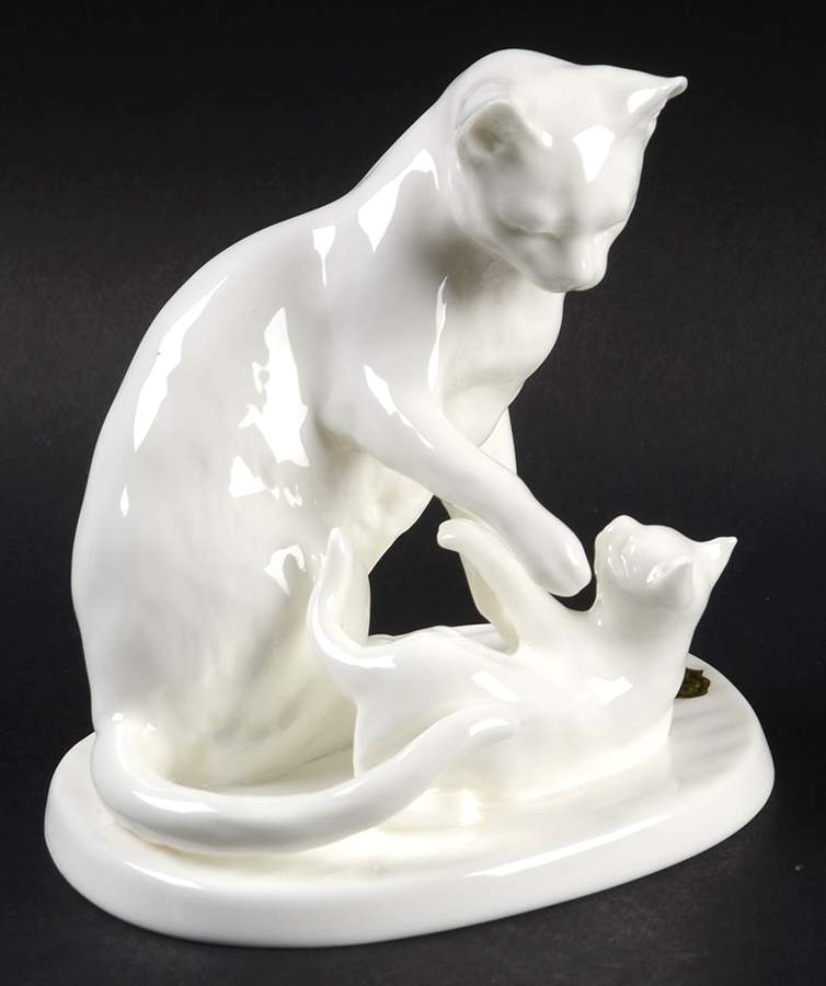 Mothers Day Figurine Cat And Kitten - No Box by Noritake-1