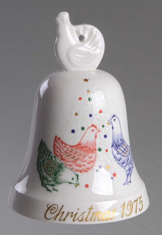 Christmas Bell 3 French Hens - Boxed by Noritake-1