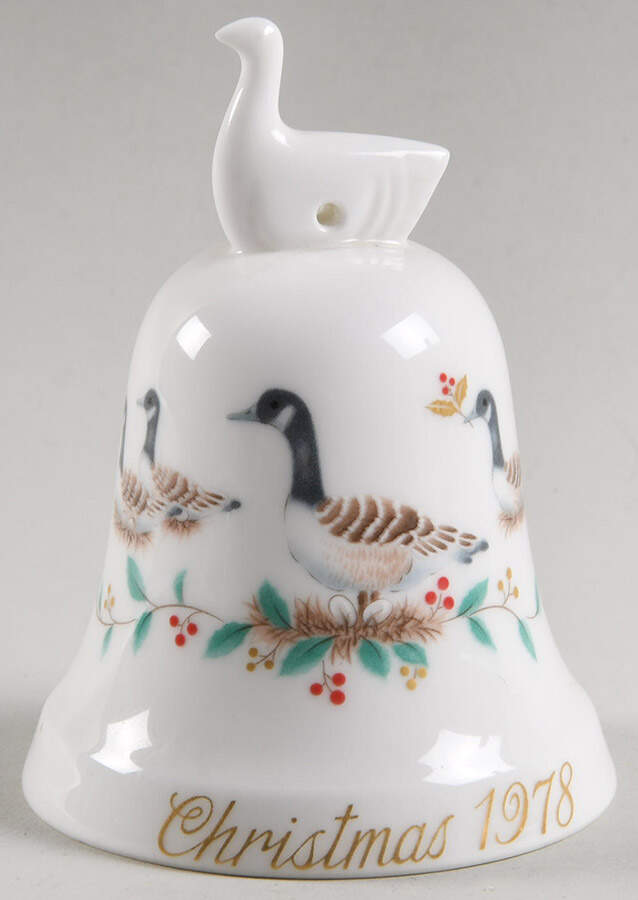 Christmas Bell Six Geese - Boxed by Noritake-1
