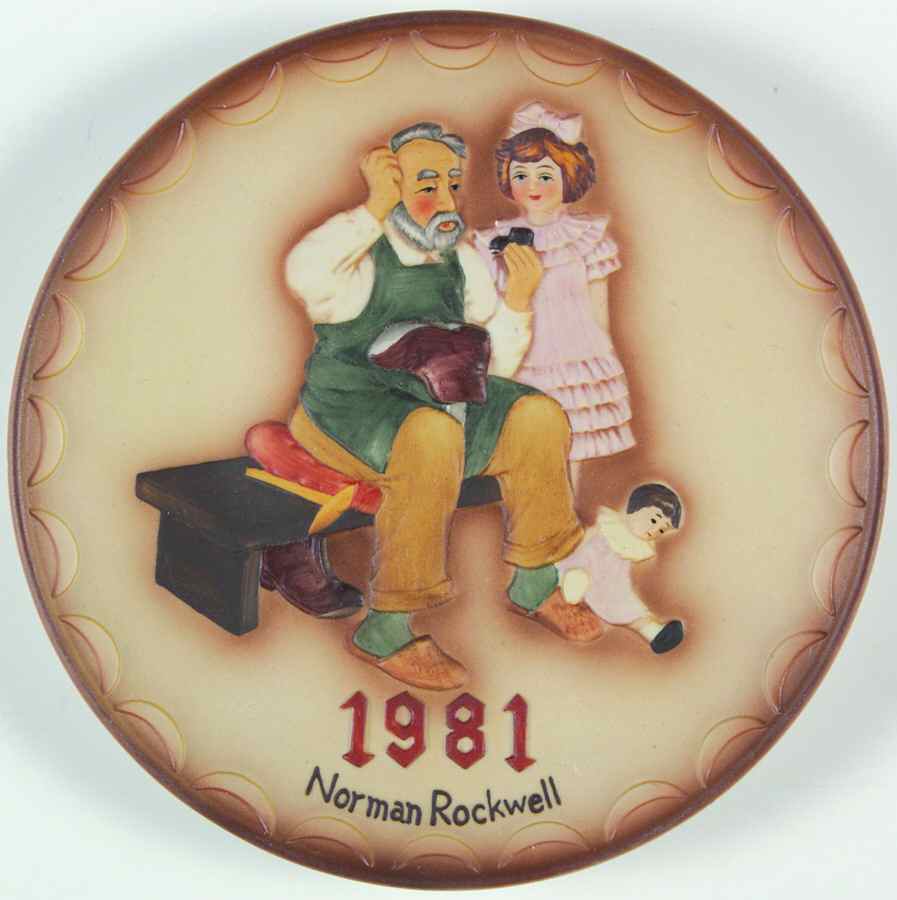 Annual Plate The Shoemaker - No Box by Norman Rockwell Club-1