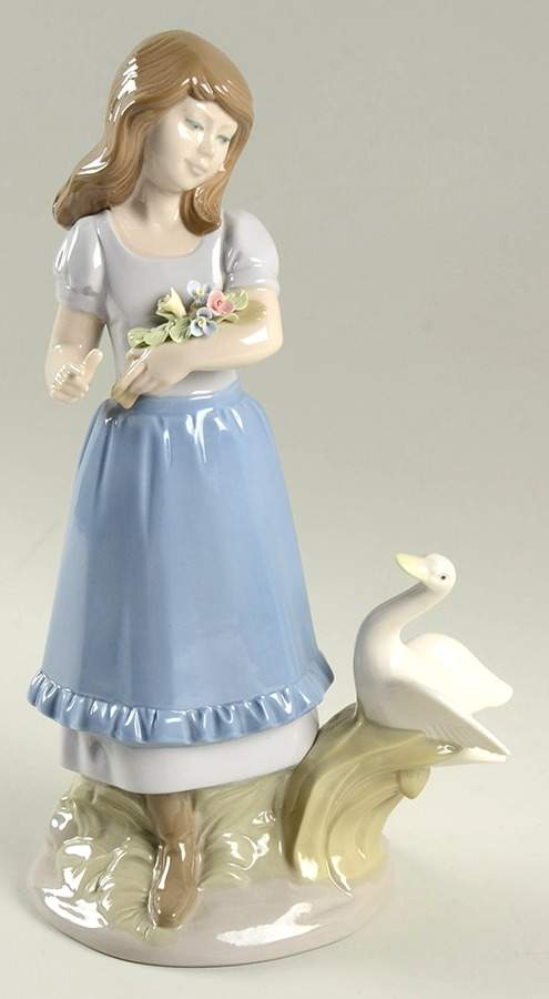 Nadal Porcelain Figurines Girl With Duck - Boxed by Nadal Porcelain-1