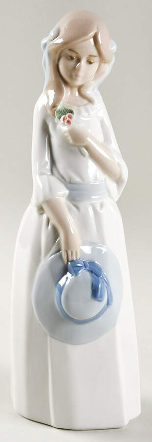 Nadal Porcelain Figurines Girl With Hat - Boxed by Nadal Porcelain-1