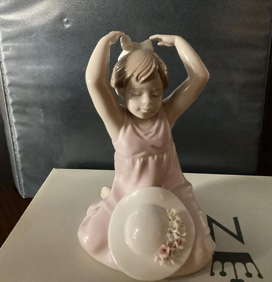 Nadal Porcelain Figurines Tying My Bow - No Box by Nadal Porcelain-1