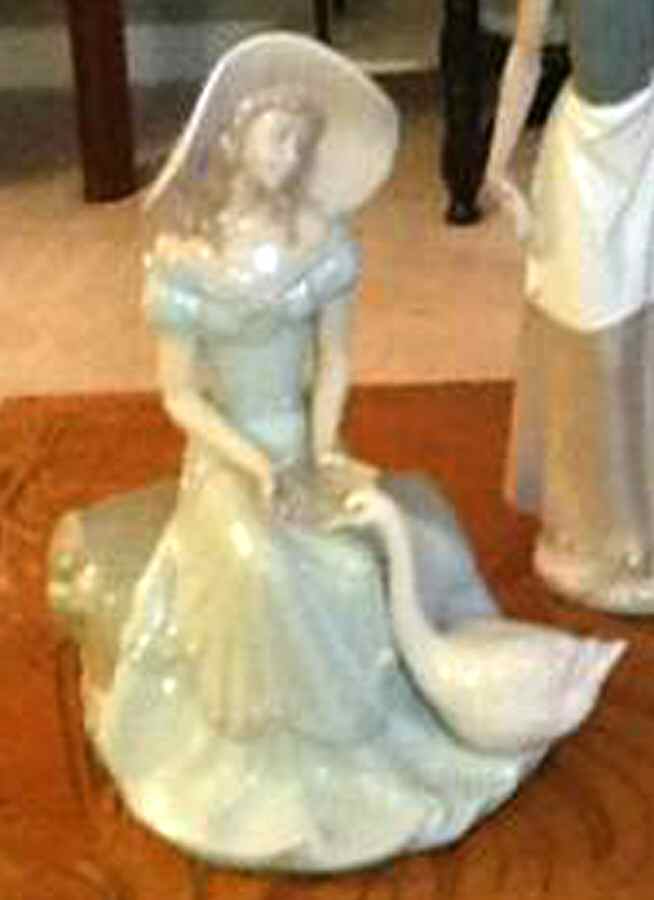 Nadal Porcelain Figurines Lady With Duck - Boxed by Nadal Porcelain-1