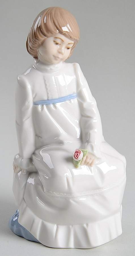 Nadal Porcelain Figurines Girl With Flower - Boxed by Nadal Porcelain-1