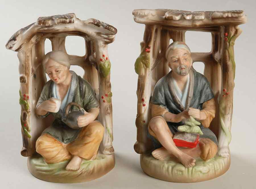 Napco Figurines and Giftware Oriental Man & Woman - Pair - Boxed by Napco-1