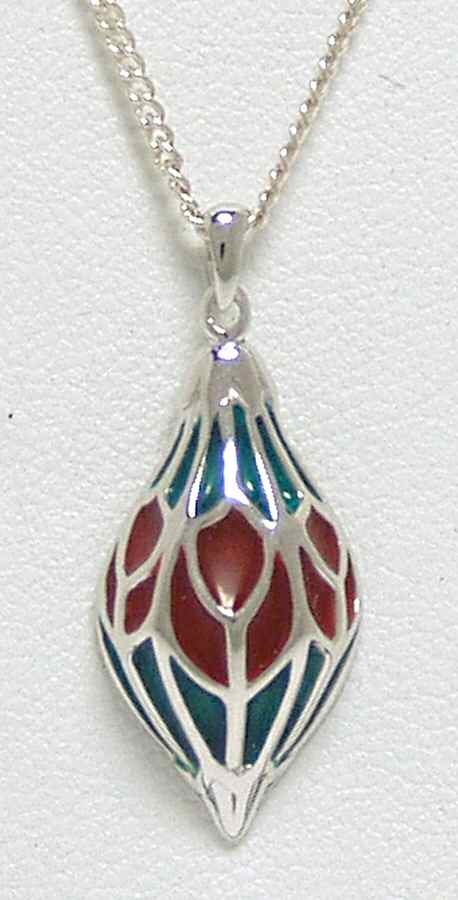 Nicole Barr Jewelry Plique A Jour Ornament Necklace - Boxed by Nicole Barr Jewelry-1