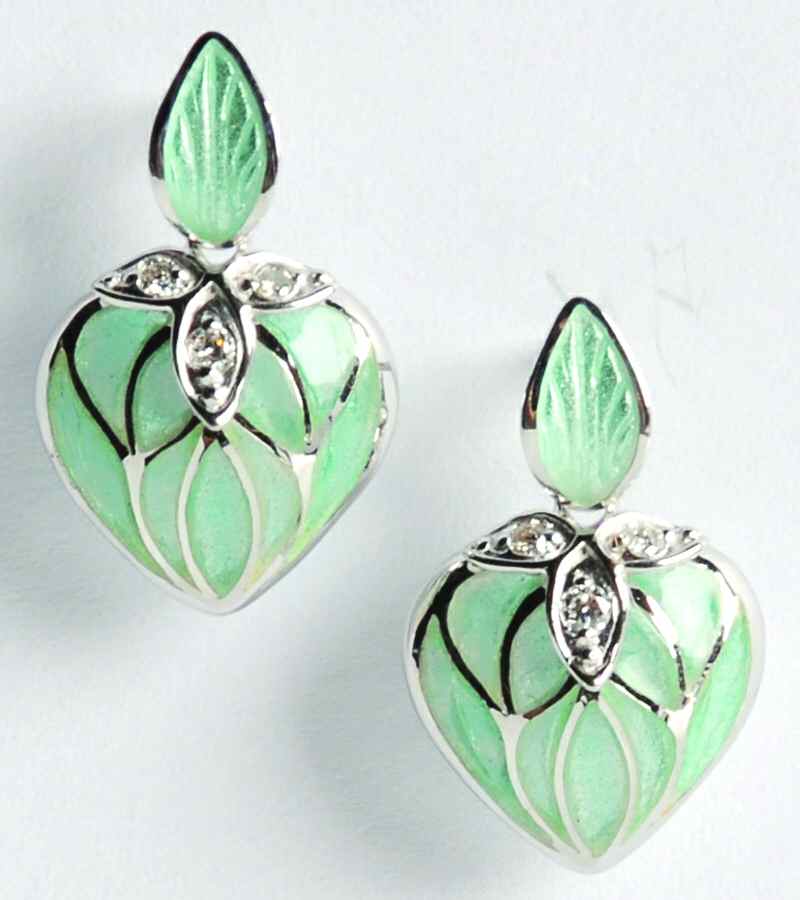 Nicole Barr Jewelry Heart-Seafoam-Diamond .092ct - Boxed by Nicole Barr Jewelry-1