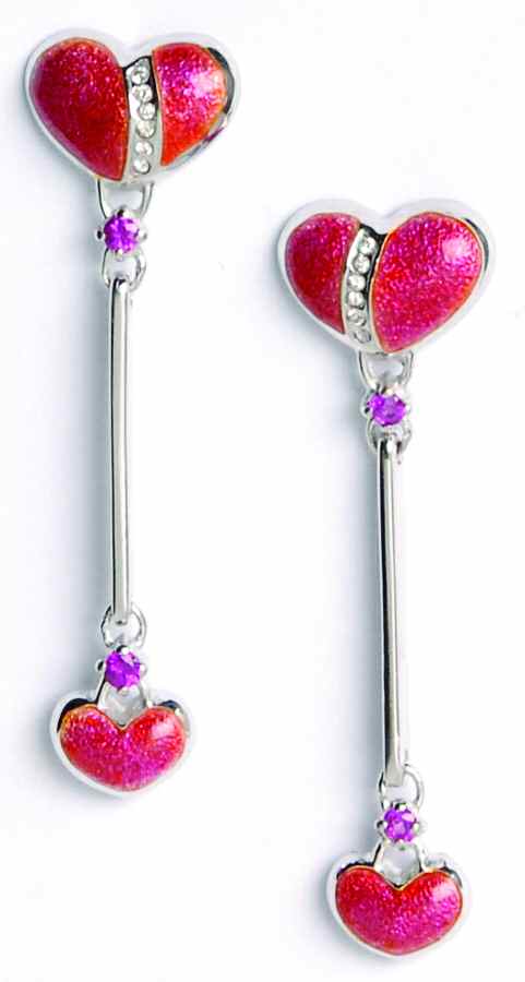 Nicole Barr Jewelry Heart Drop Red-Diamond  - Boxed by Nicole Barr Jewelry-1