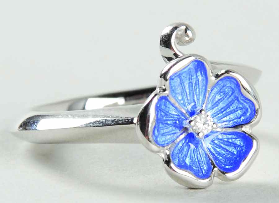 Nicole Barr Jewelry Blue Rose Diamond - Boxed by Nicole Barr Jewelry-1