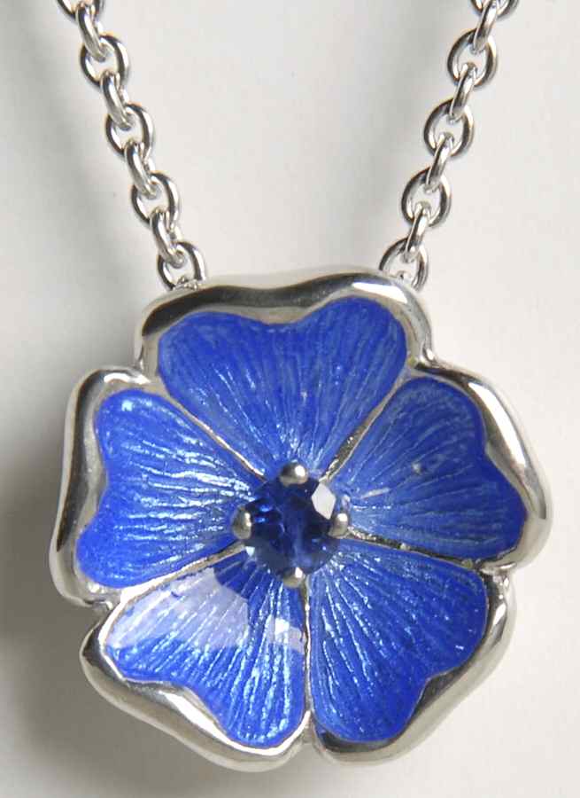 Nicole Barr Jewelry Flower-Blue Sapphire .083 Ct - Boxed by Nicole Barr Jewelry-1