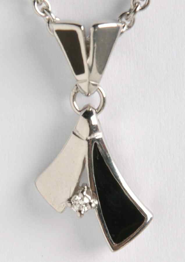 Nicole Barr Jewelry Silver & Black-Diamond .018ct - Boxed by Nicole Barr Jewelry-1
