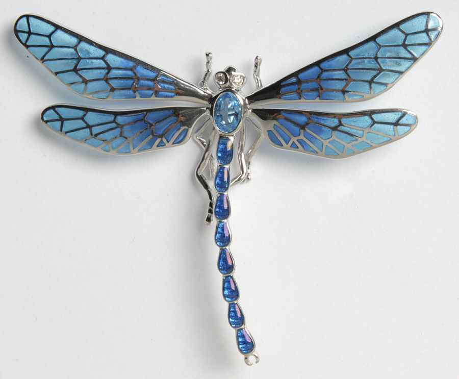 Nicole Barr Jewelry Dragonfly-Blue Topaz & Diamond - Boxed by Nicole Barr Jewelry-1