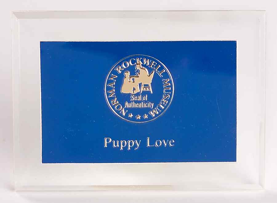 Advertising Signs Norman Rockwell Museum - Puppy Love - Plastic Advertising Signs by Norman Rockwell Club-1