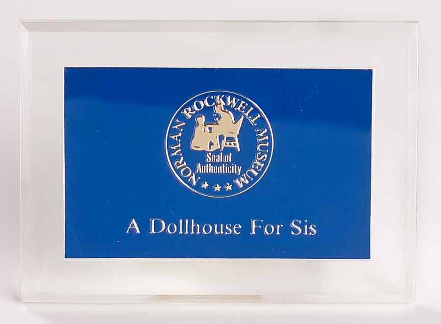 Advertising Signs Norman Rockwell Museum-Dollhouse For Sis - Plastic Advertising Sign by Norman Rockwell Club-1