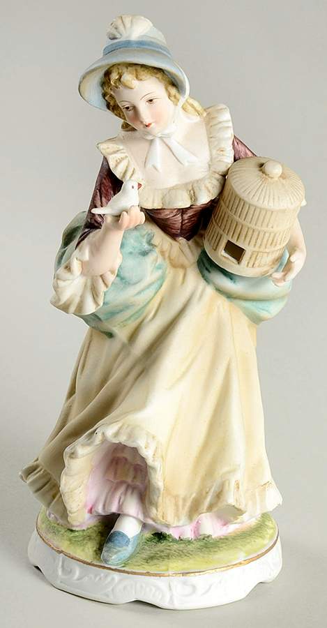 Classic Gallery Collection Colonial Woman With Bird - No Box by Napco-1