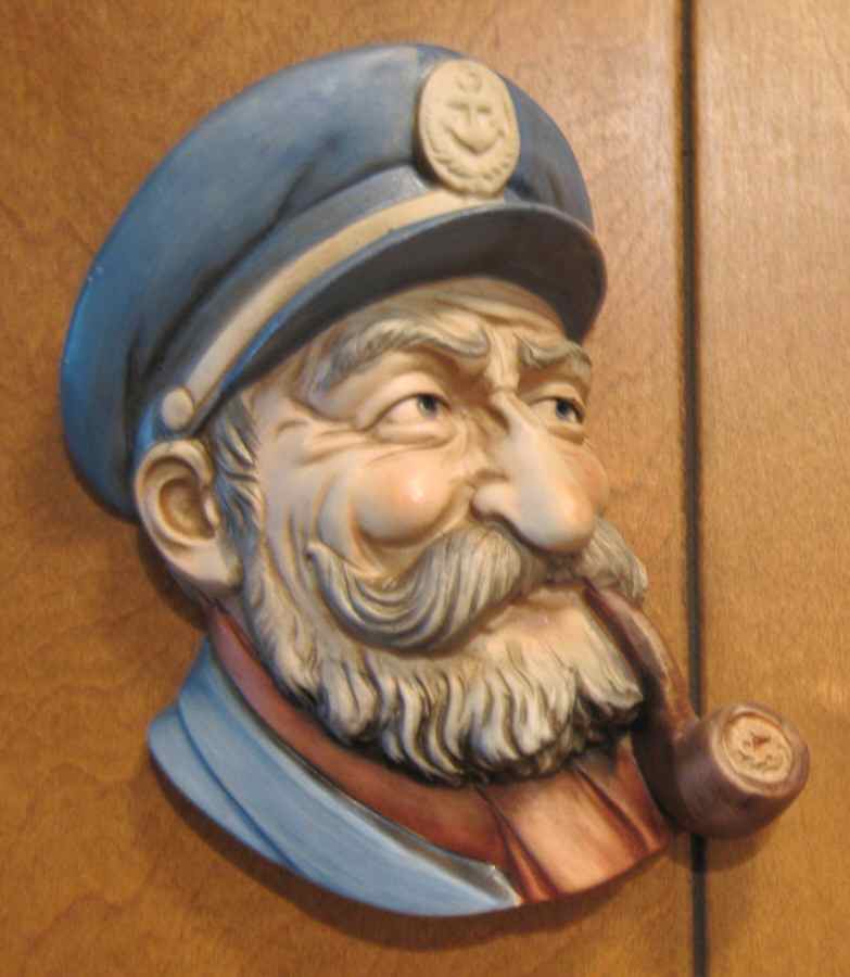 Figural Wall Plaque Sea Captain - With Box by Norleans-1