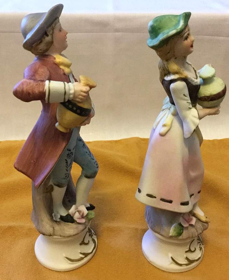Figurines Man & Woman-Pair W/Water Jugs - No Box by Norleans-1