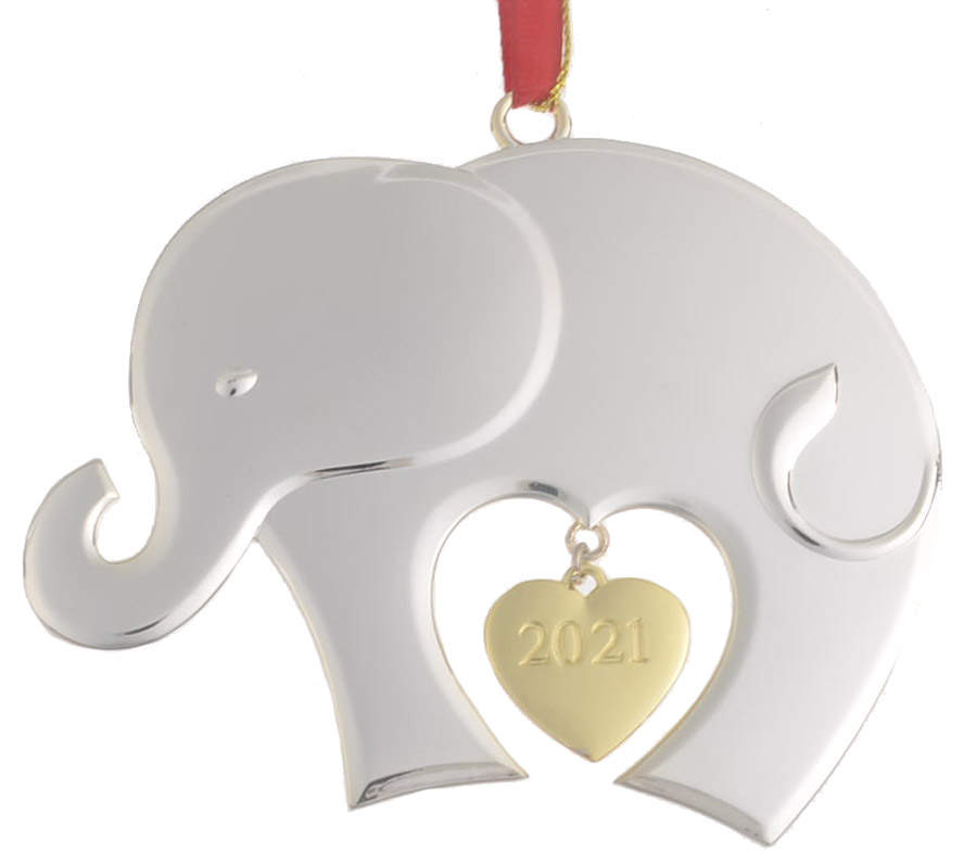 Baby's First Christmas Elephant - With Box Bx2021 by Nambe-1