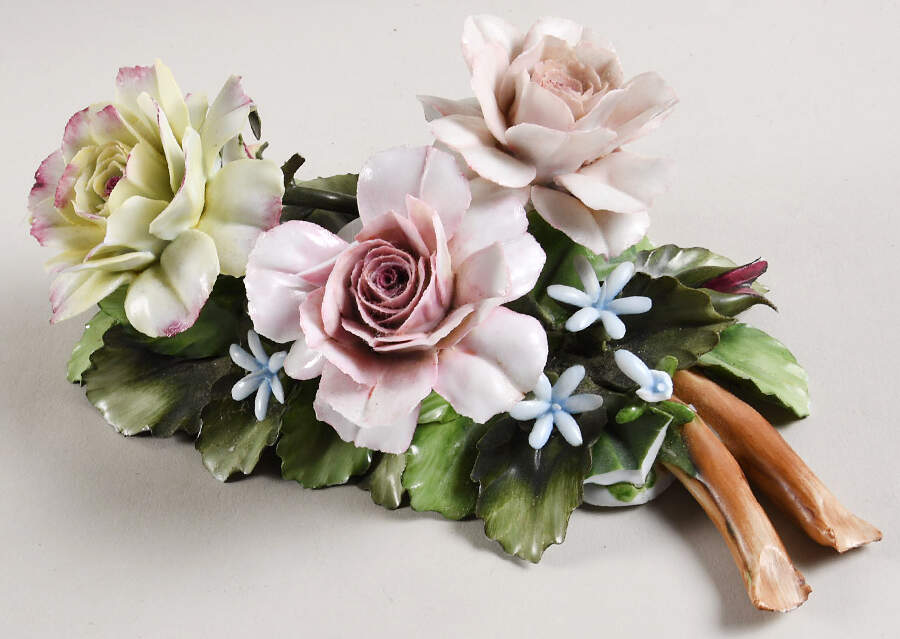 Nuova Capodimonte Giftware Pink, Yellow, Blue Flowers - No Box by Nuova Capodimonte-1