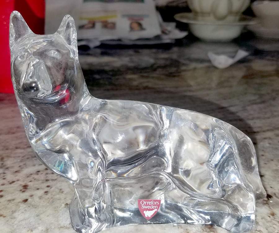 Orrefors Figurines German Shepherd - No Box by Orrefors-1