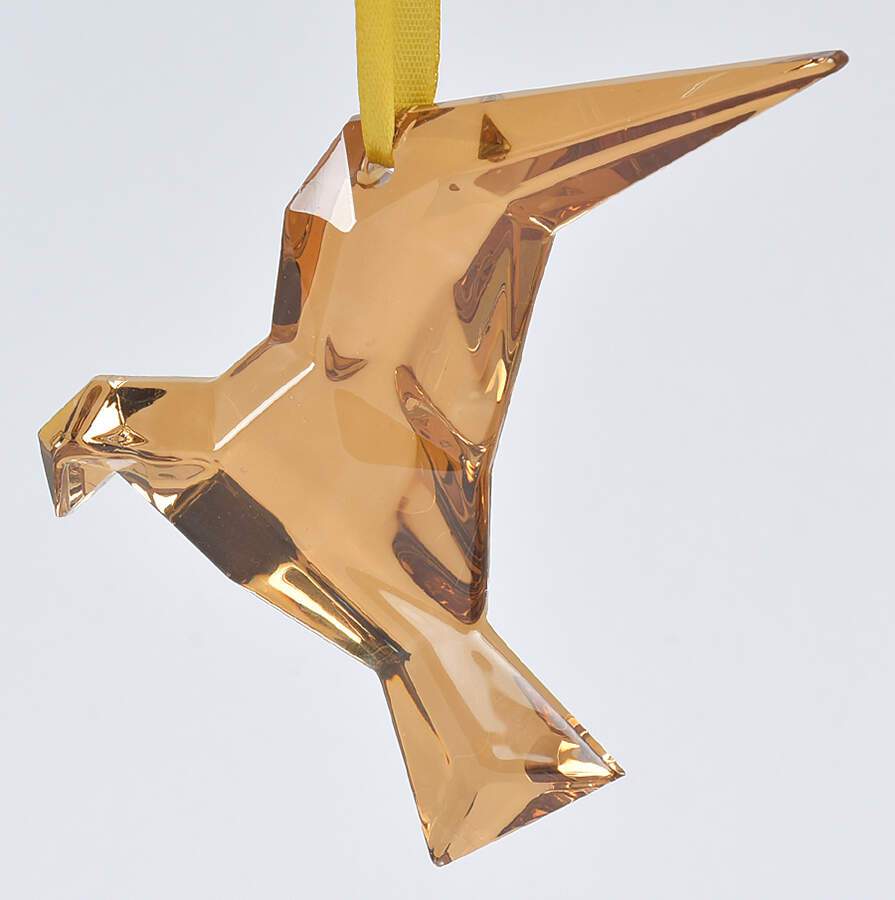 Orrefors Christmas Ornament Homage Dove - Gold - Boxed by Orrefors-1
