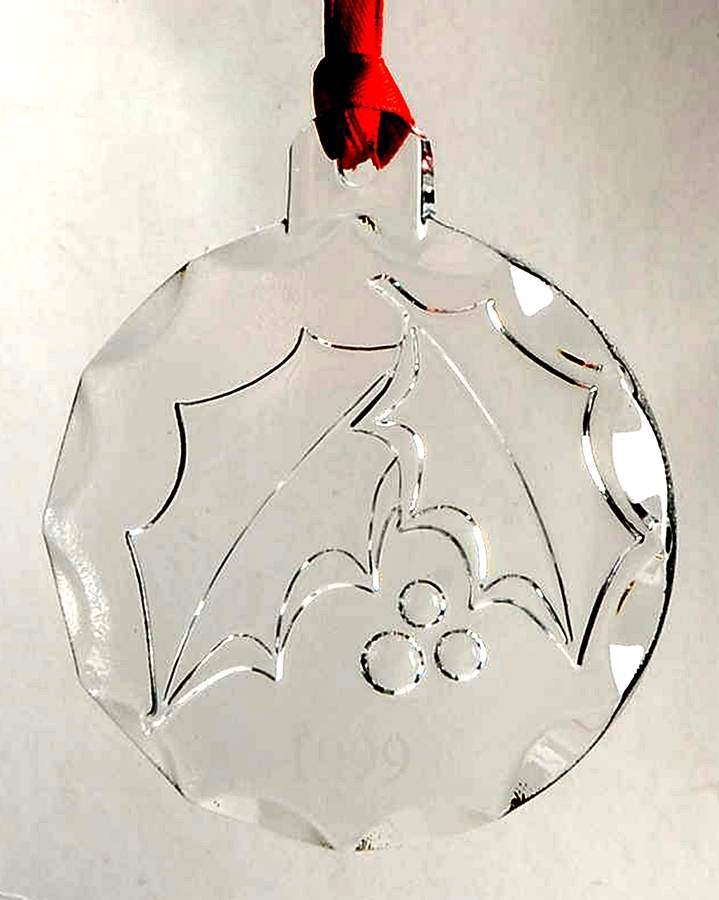 Orrefors Christmas Ornament Holly-Round - No Box by Orrefors-1
