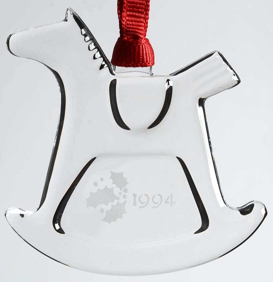 Orrefors Christmas Ornament Rocking Horse - Boxed by Orrefors-1