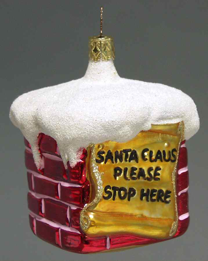 Churches & Houses Santa Please Stop Here - No Box by Inge Glas-1
