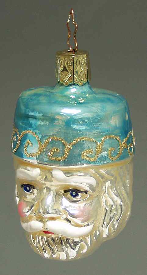 Santas St Nicholas Head-Blue - No Box by Inge Glas-1