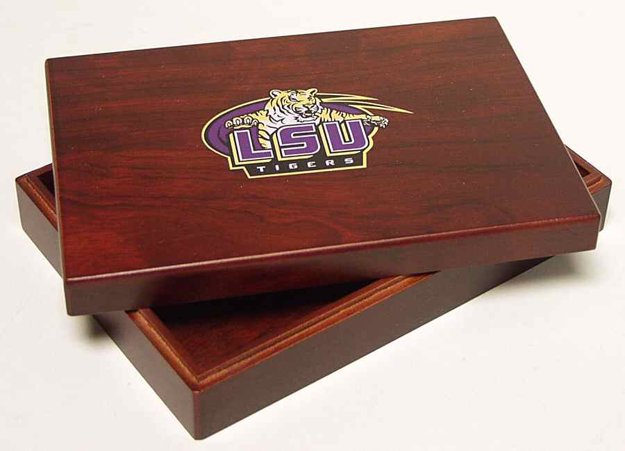 Collegiate Wooden Keepsake Box Lsu - No Box by Oxbay-1