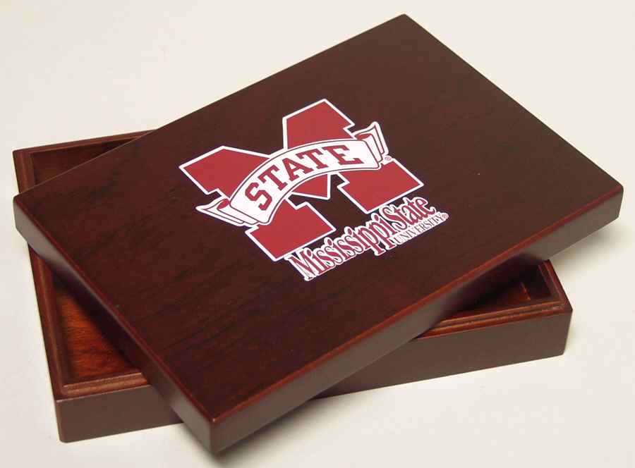 Collegiate Wooden Keepsake Box Mississippi State - No Box by Oxbay-1