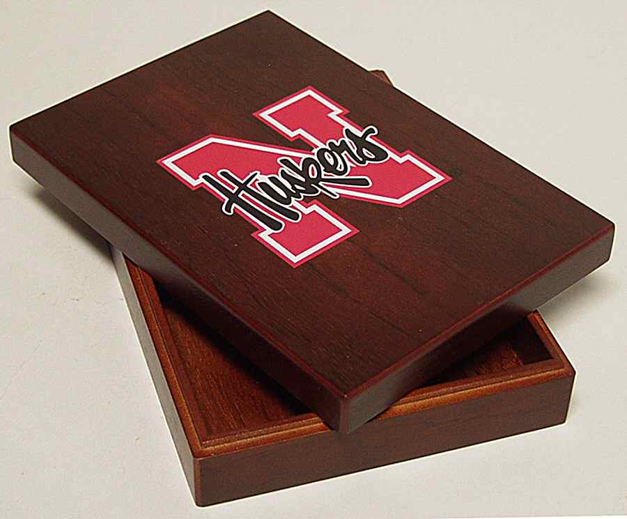 Collegiate Wooden Keepsake Box Nebraska - No Box by Oxbay-1