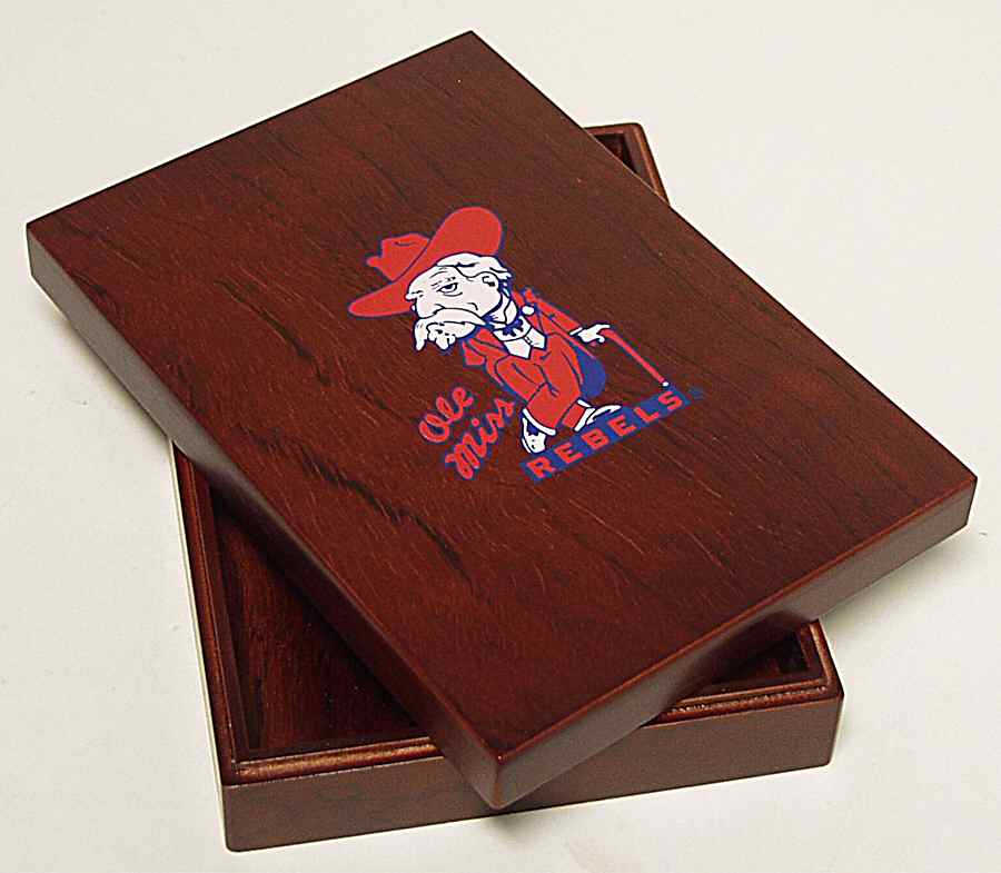 Collegiate Wooden Keepsake Box Ole Miss - No Box by Oxbay-1