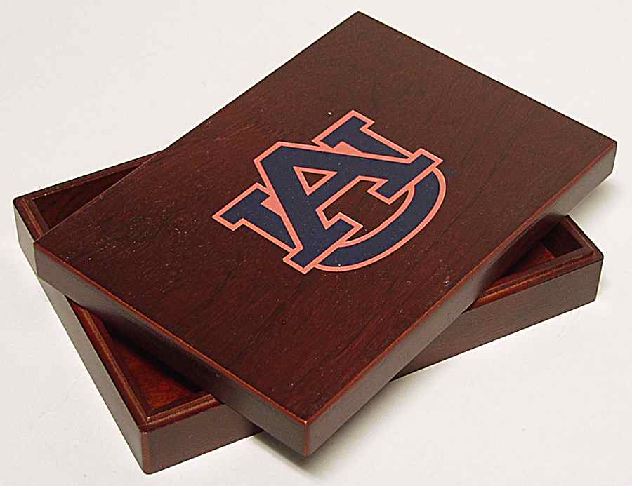 Collegiate Wooden Keepsake Box Auburn - No Box by Oxbay-1