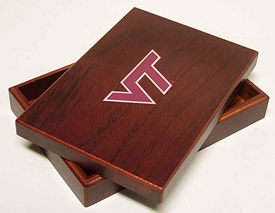 Collegiate Wooden Keepsake Box Virginia Tech - No Box by Oxbay-1