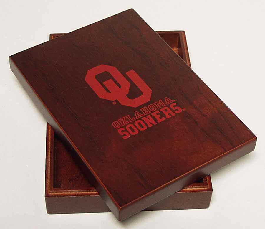 Collegiate Wooden Keepsake Box Oklahoma - No Box by Oxbay-1