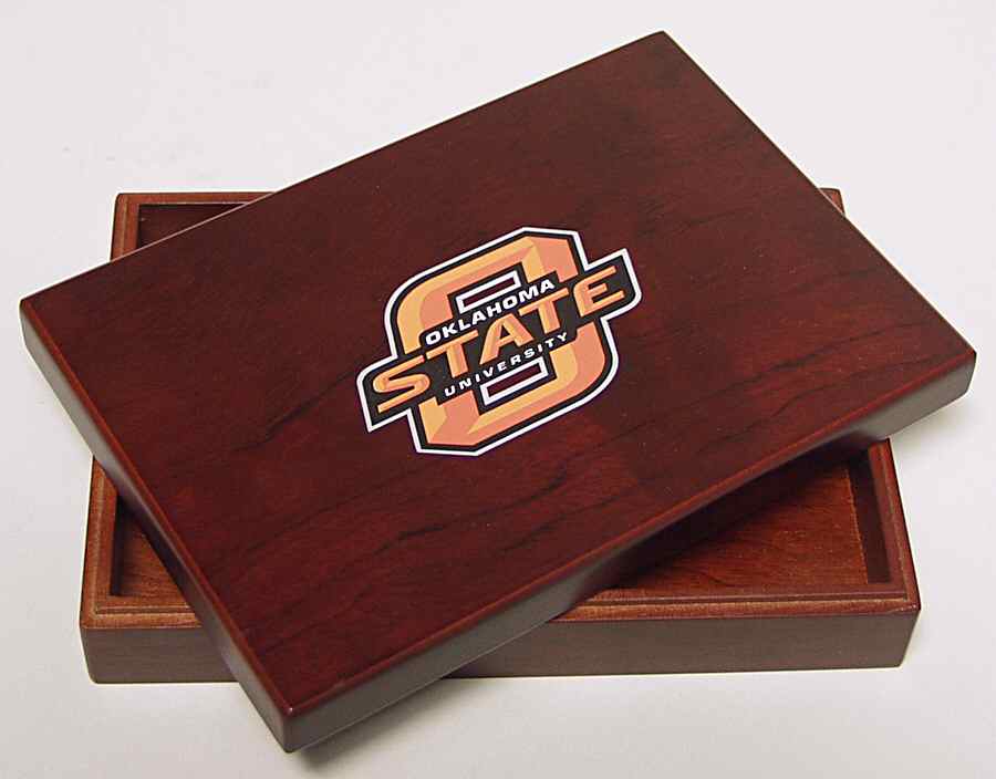 Collegiate Wooden Keepsake Box Oklahoma State - No Box by Oxbay-1