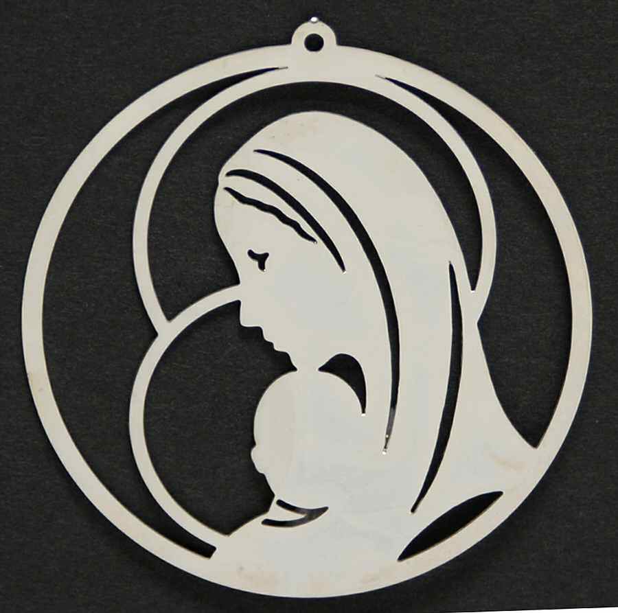 Silver Trimmer Ornaments Madonna And Child - No Box by Oneida Silver-1