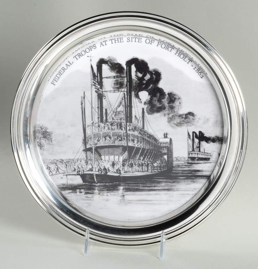 Historical Scenes Scene On The East River New York 1880's - No Box by Oneida Silver-1