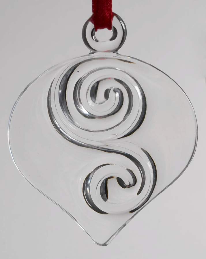 Orrefors Crystal Ornaments Holly Days-Christmas Ball-Clear - No Box by Orrefors-1