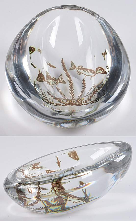Orrefors Graal Crystal Giftware Oval Fish Dish - No Box by Orrefors-1